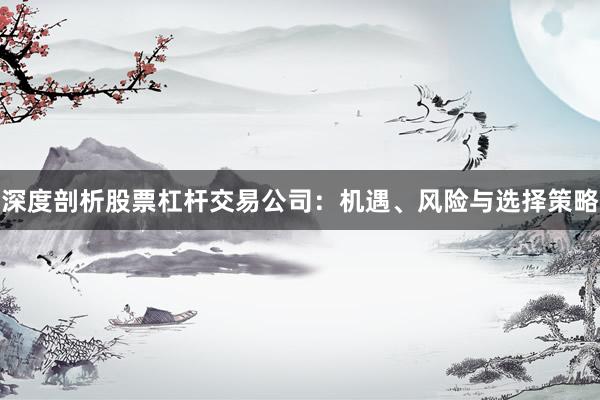 深度剖析股票杠杆交易公司：机遇、风险与选择策略