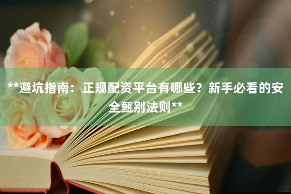 **避坑指南：正规配资平台有哪些？新手必看的安全甄别法则**