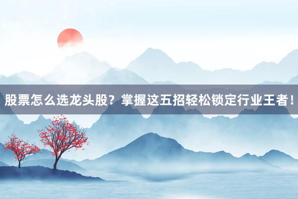 股票怎么选龙头股？掌握这五招轻松锁定行业王者！