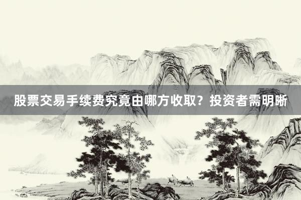 股票交易手续费究竟由哪方收取？投资者需明晰