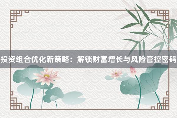投资组合优化新策略：解锁财富增长与风险管控密码