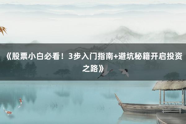 《股票小白必看！3步入门指南+避坑秘籍开启投资之路》