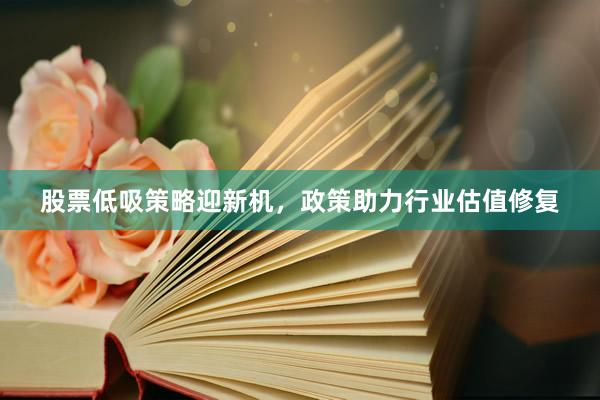 股票低吸策略迎新机，政策助力行业估值修复