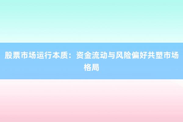 股票市场运行本质：资金流动与风险偏好共塑市场格局